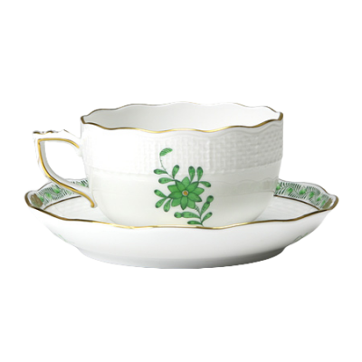 TEA CUP AND SAUCER HEREND