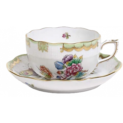 TEA CUP AND SAUCER HEREND