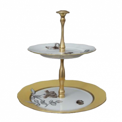 TWO-TIER FRUIT STAND HEREND