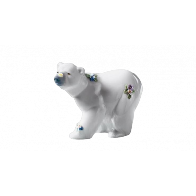СТАТУЭТКА ATTENTIVE POLAR BEAR WITH FLOWERS