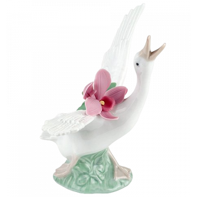 СТАТУЭТКА RUNNING DUCK WITH ORCHID
